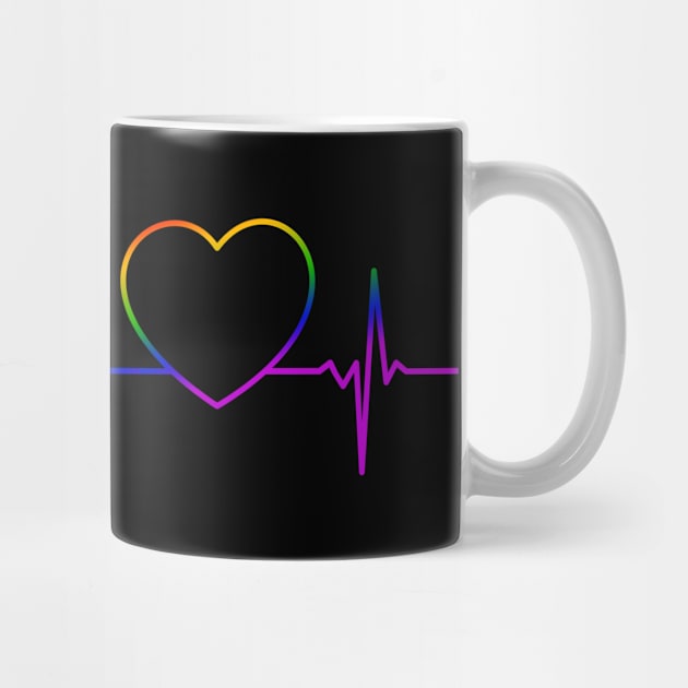 LGBT Heartbeat Gift For Proud Gays & Lesbians by OceanRadar